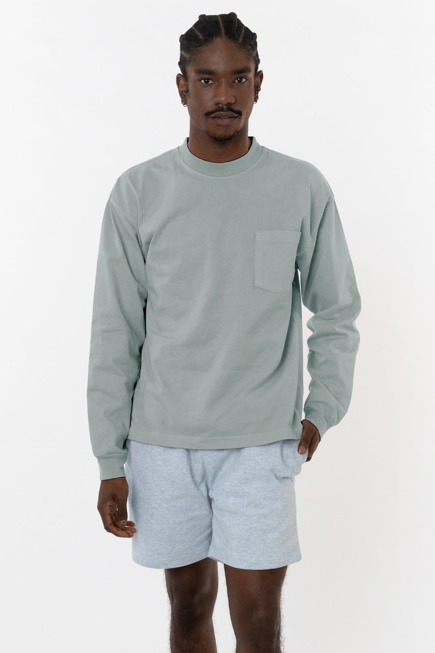 1210GD - 8.5 oz. Heavy Jersey Long Sleeve Boxy Work Shirt - Image 10