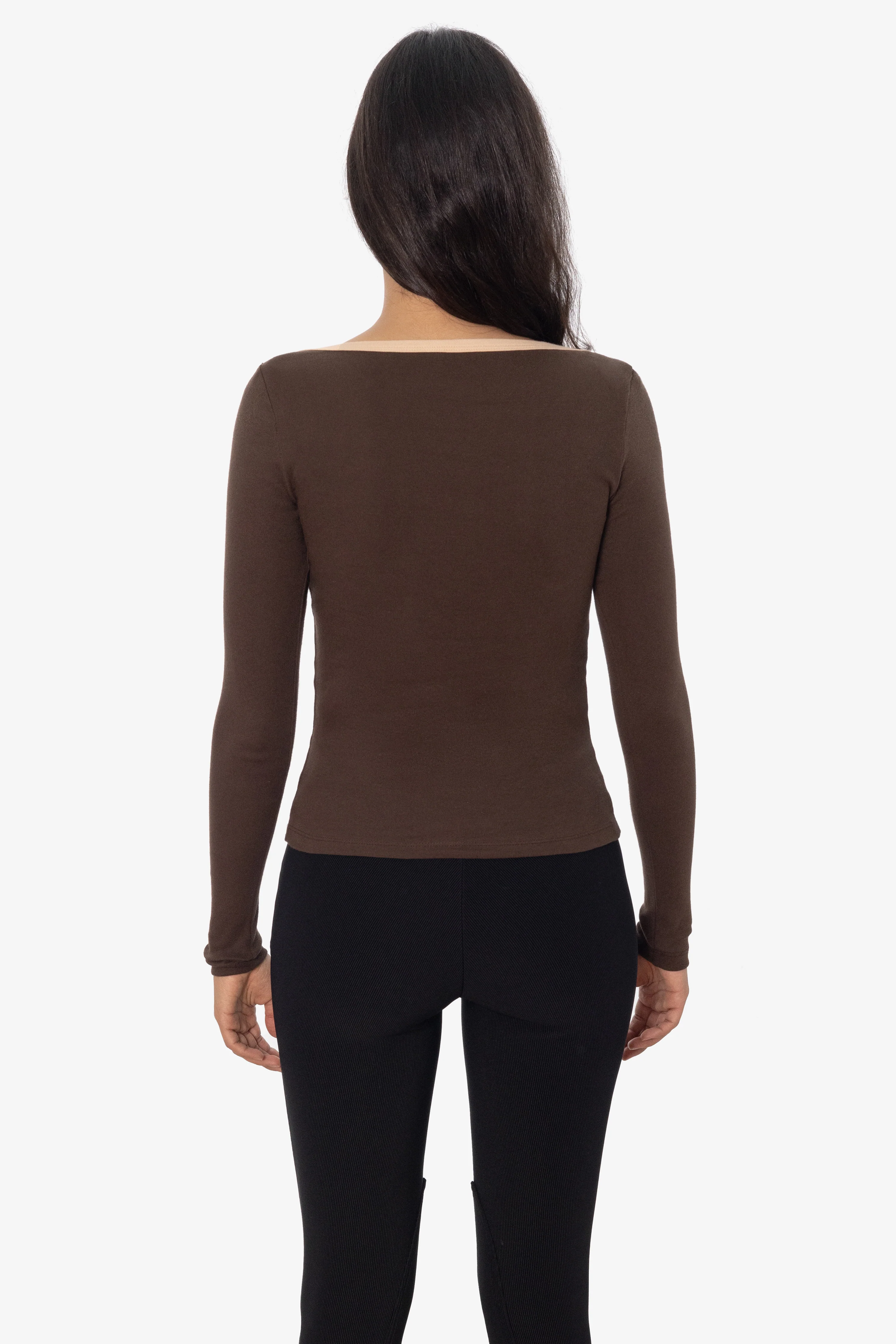 43070 - Baby Rib L/S Lap Neck Tee - Image 6