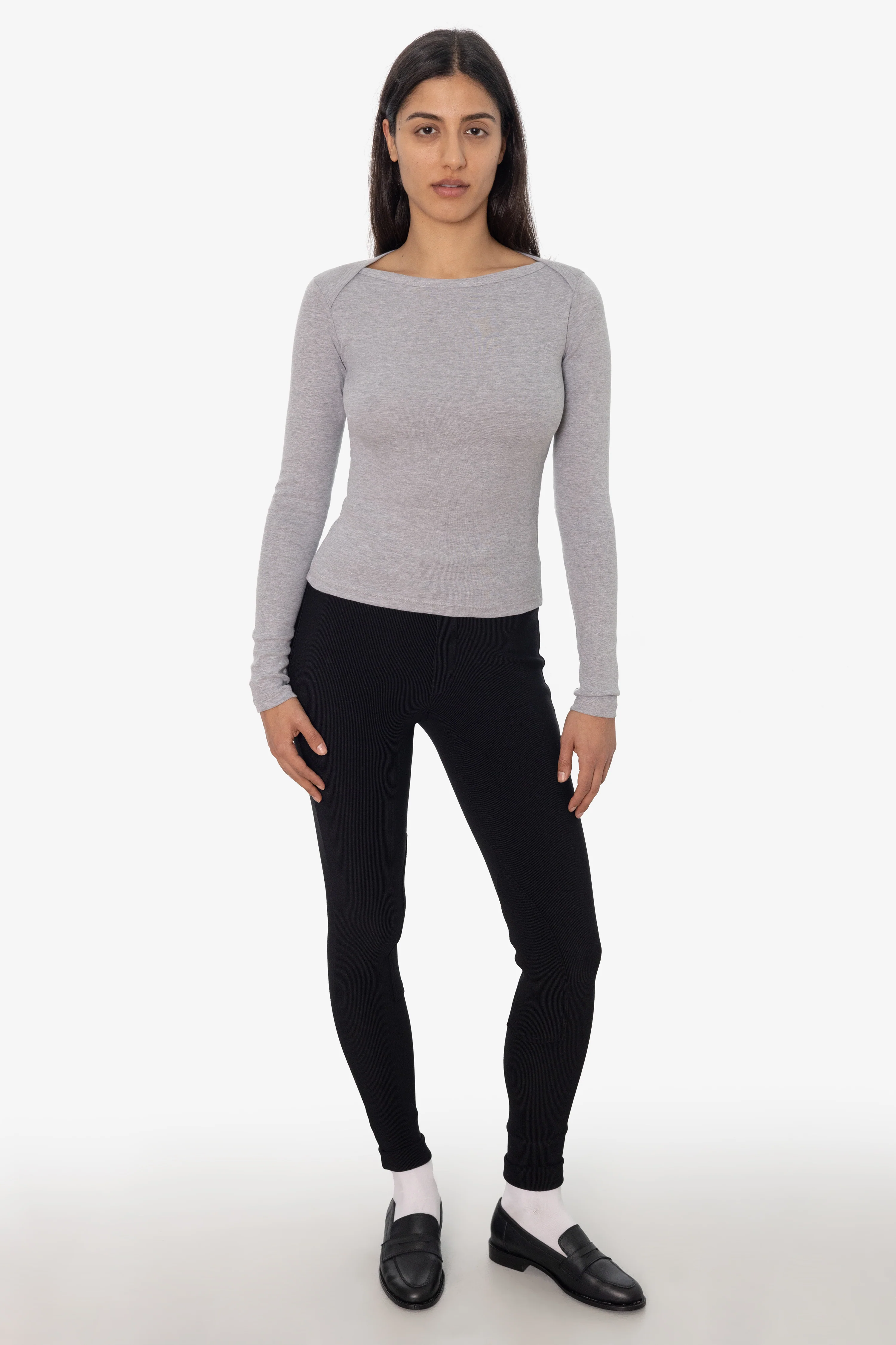 43070 - Baby Rib L/S Lap Neck Tee - Image 8