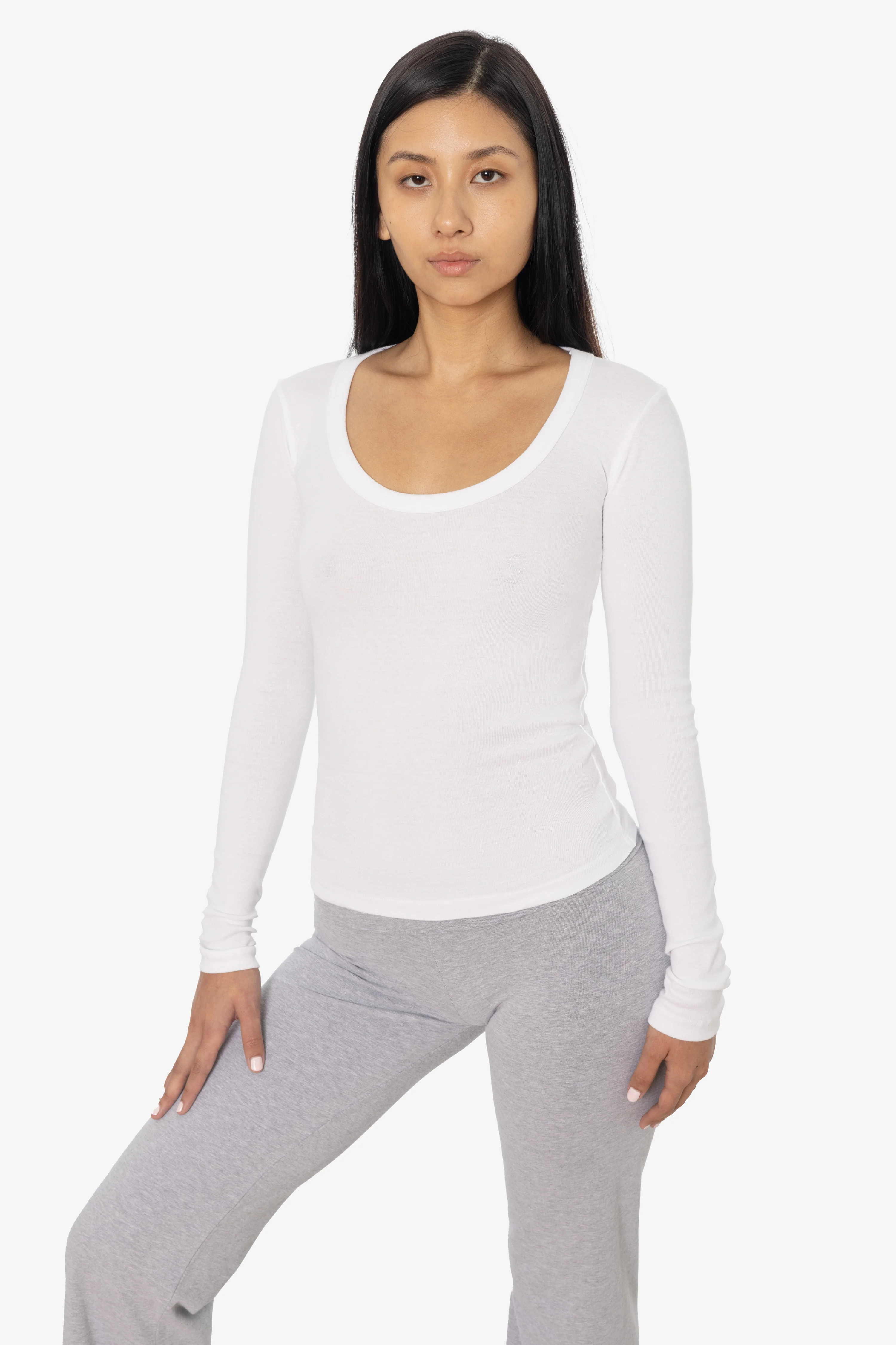 43082 - Baby Rib L/S Scoopneck Tee - Image 3