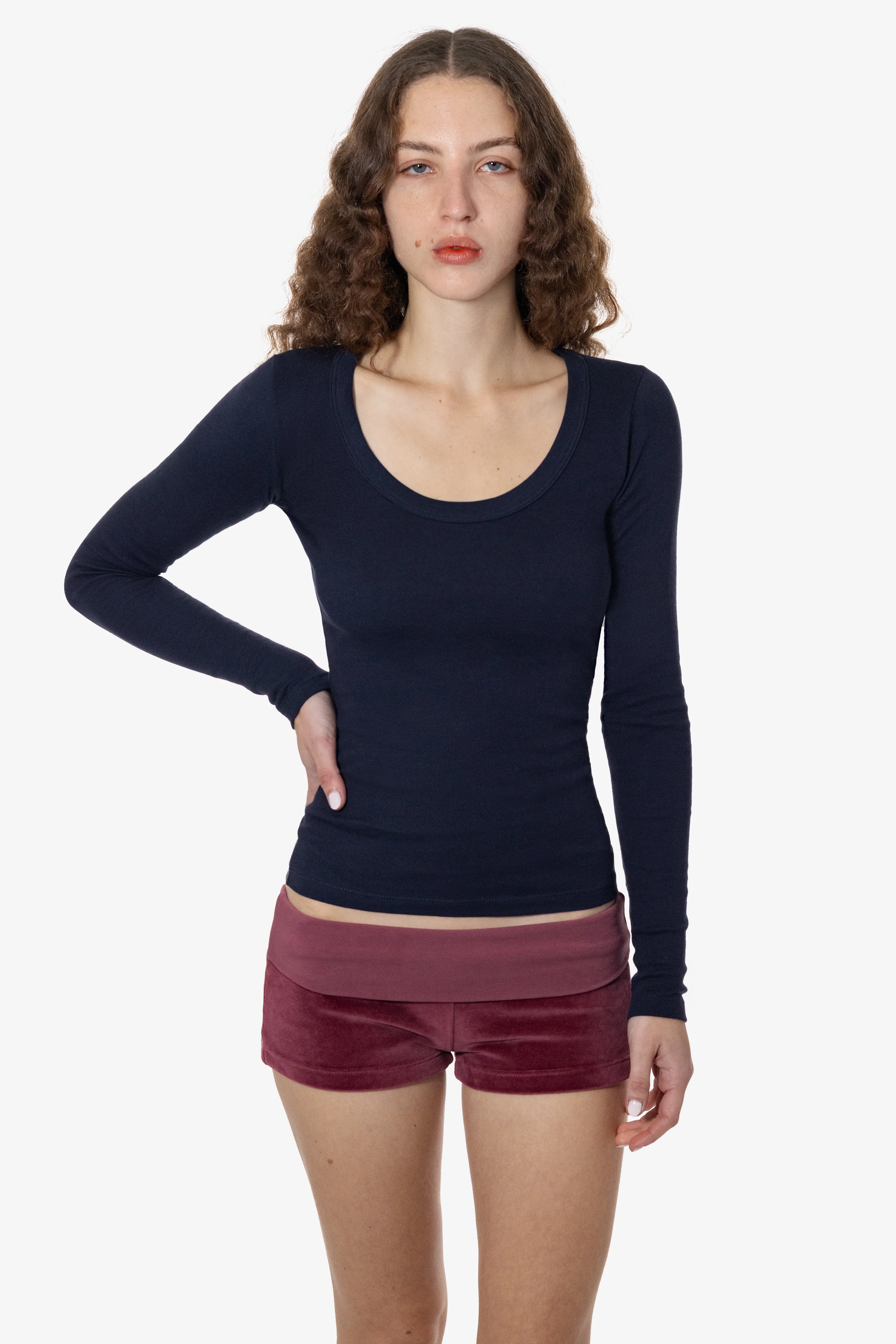 43082 - Baby Rib L/S Scoopneck Tee - Image 4
